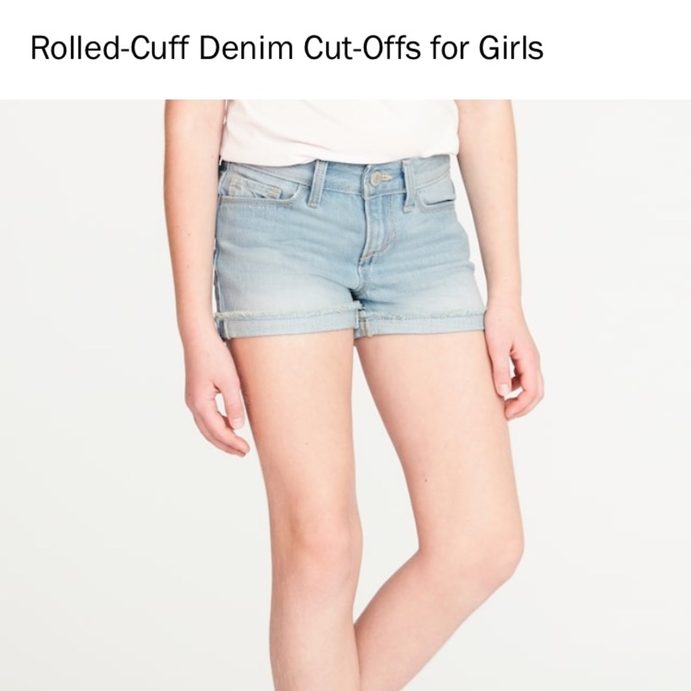 light wash jean shorts